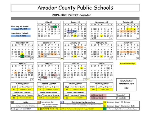 Jackson Elementary Calendar