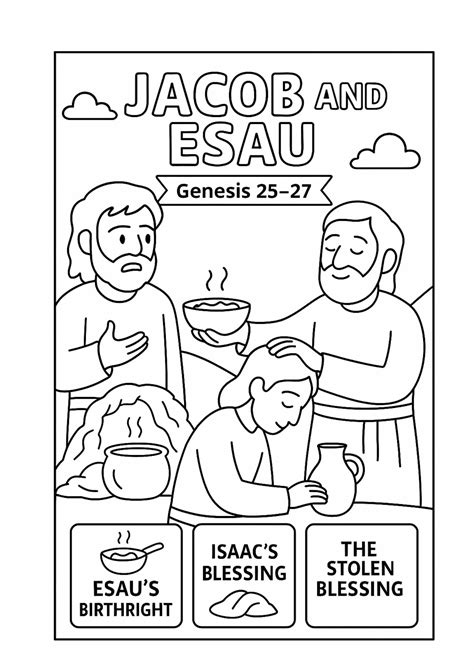 Jacob Esau Coloring Page