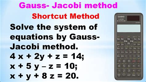 Jacobi Method Calculator