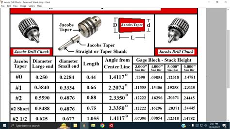 Jacobs Chuck Key Size Chart