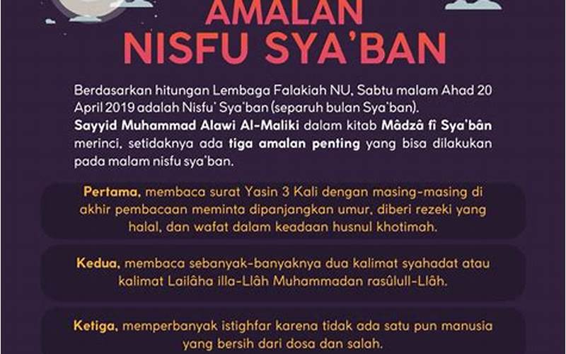 Jadwal Puasa Nisfu Sya'Ban 2021: Doa Dan Amalan Di Malam Nisfu Sya'Ban
