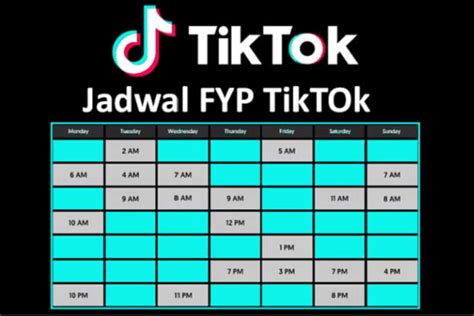 Jadwal FYP TikTok Sabtu Indonesia