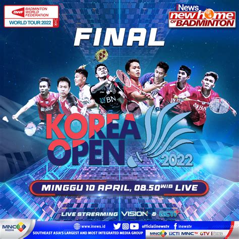 Jadwal Final Korea Open 2023 Informasi Tiket Final Korea Open 2023