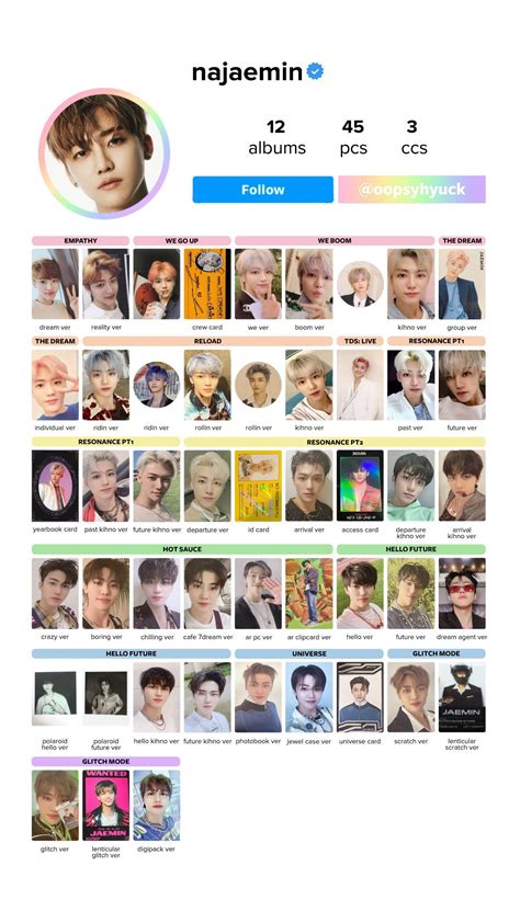 Jaemin Photocard Template