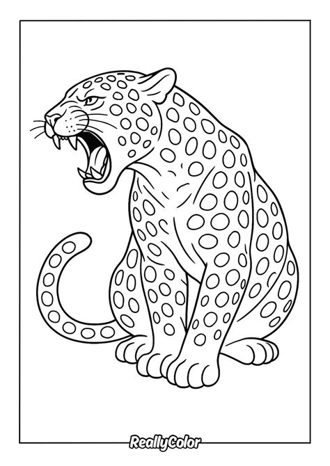 Jaguar Coloring Page Free