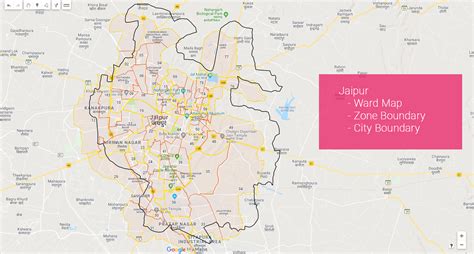 Jaipur map Jaipur Old City Center detailed interactive map in English