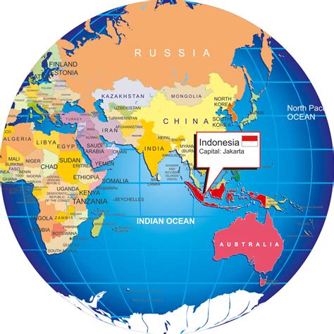 Indonesia location on the World Map