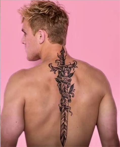 Jake Paul Back Tattoo