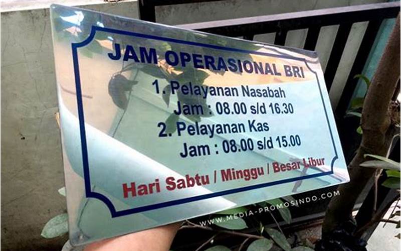 Jam Operasional Bank Bri