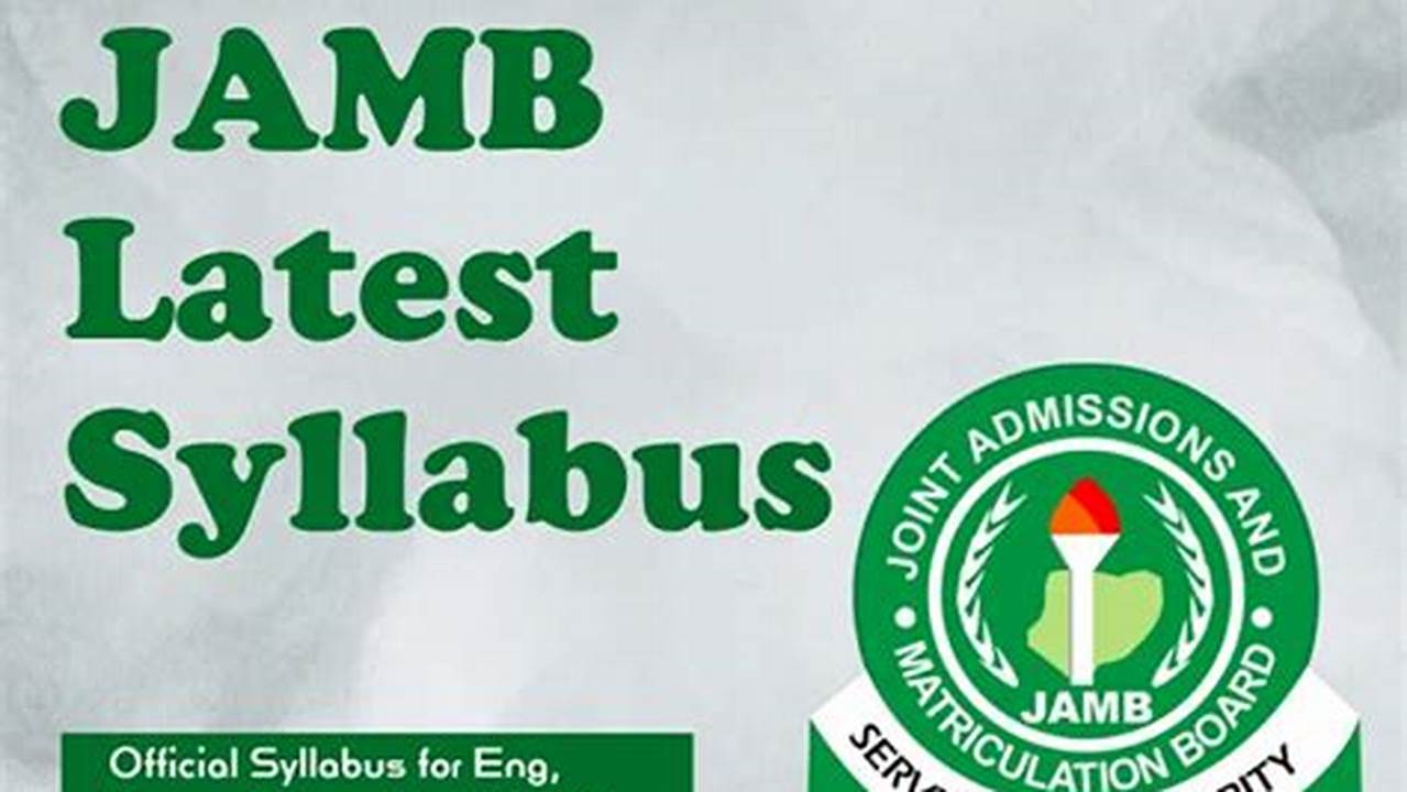 Jamb Syllabus 2025