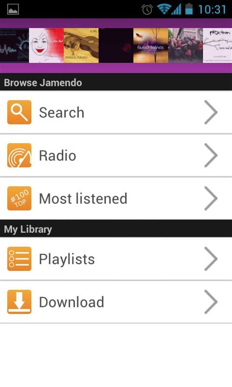 Jamendo for Android Phones Image