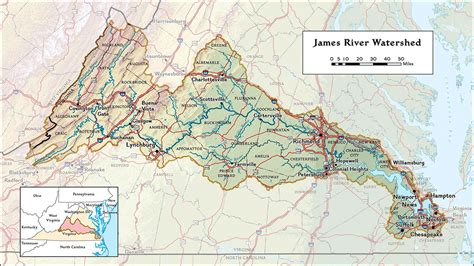James River Virginia Map