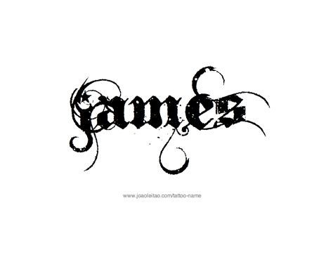 James Name Tattoo Designs
