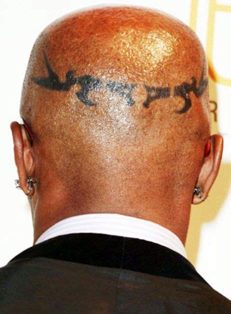 Jamie Foxx Head Tattoo