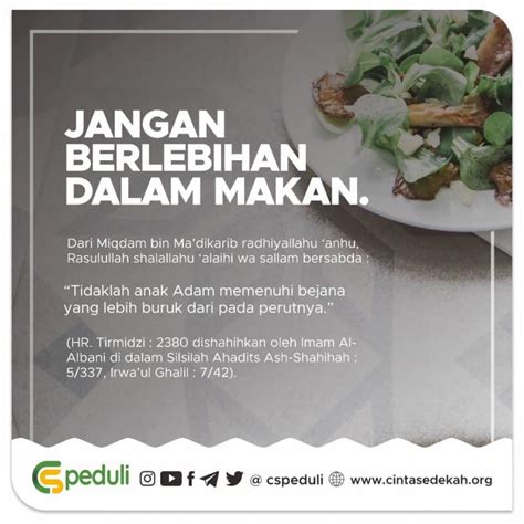 Jangan Berlebihan dalam Makan