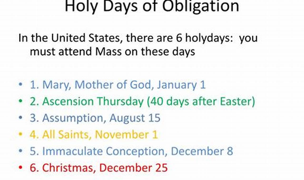 January 1 Holy Day Of Obligation 2024 Date