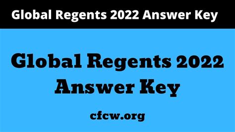 January 2023 Global Regents Answer Key Discussion