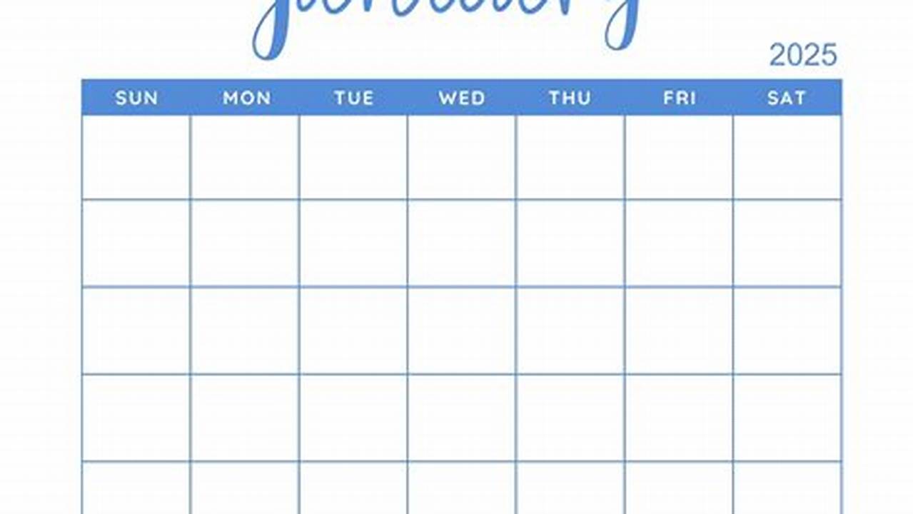 January 2025 Free Calendar Printable Google Sheets