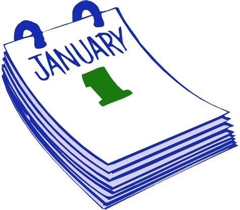 January Calendar Clip Art