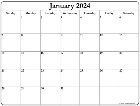 January 2024 Planner Printable