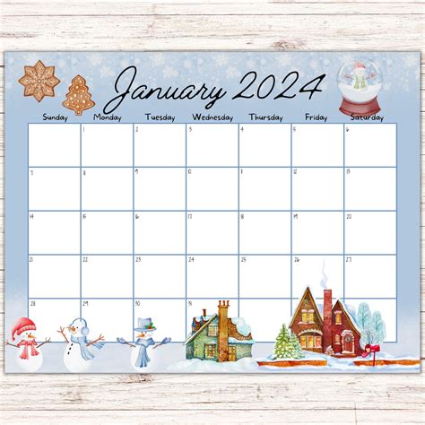 January 2024 Theme Calendar
