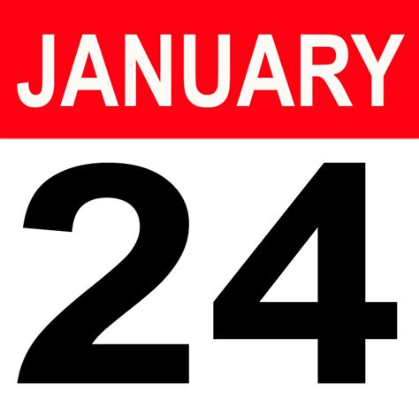January 24th Calendar