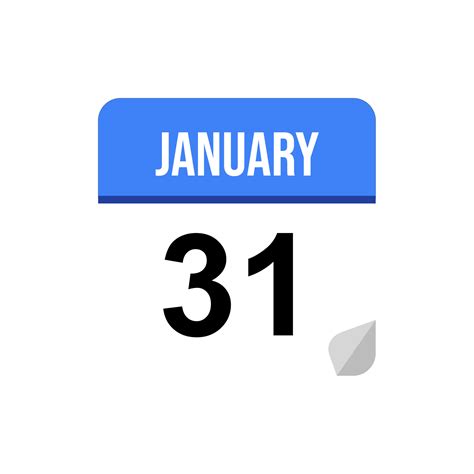 January 31 Calendar