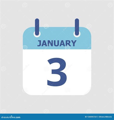 January 3rd Calendar