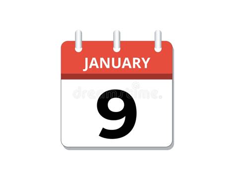 January 9th Calendar