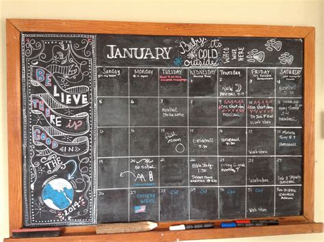 January Calendar Ideas