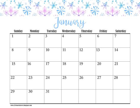 January Calendar Picture