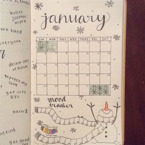 January Calender Ideas