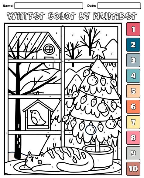 January Color By Number