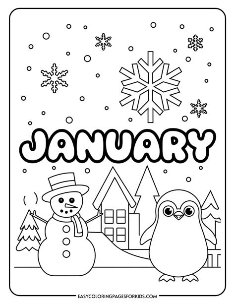 January Color Pages