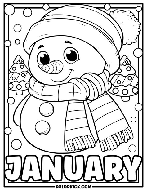 January Coloring Page