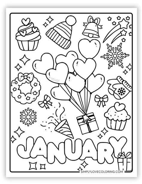 January Coloring Pages