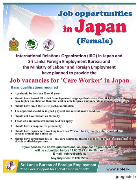 Japan Job Vacancies