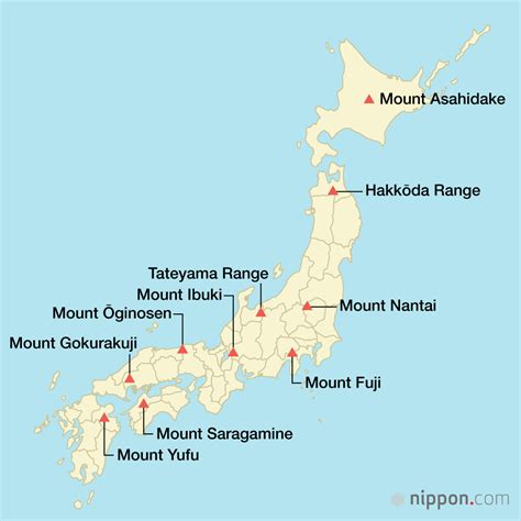 Japan Mountains Map