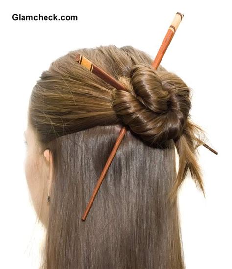 Japanese Chop Sticks In Hair Style