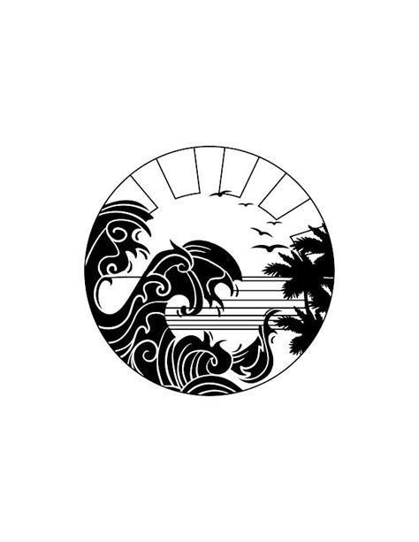 Download Japanese Vaporwave Style Sunset with Waves SVG File - SVG Design Easy Edite