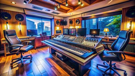 音楽制作スタジオでのクリエイティブな作業風景