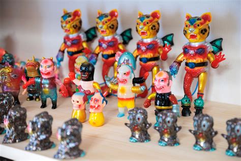 ソフビフィギュアコレクション展示の様子