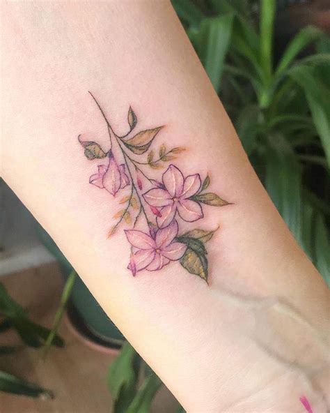 Top 55 Best Jasmine Flower Tattoo Ideas [2020