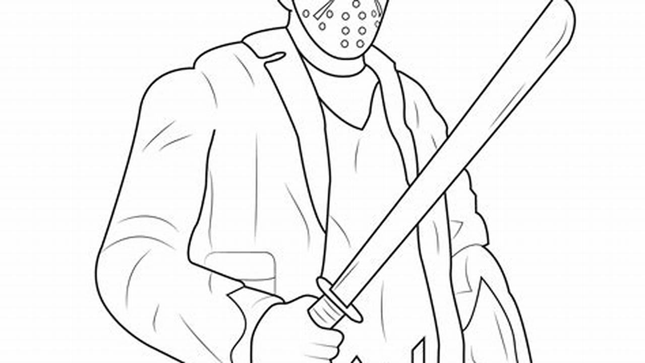 Jason Voorhees Coloring Pages Sketch Coloring Page