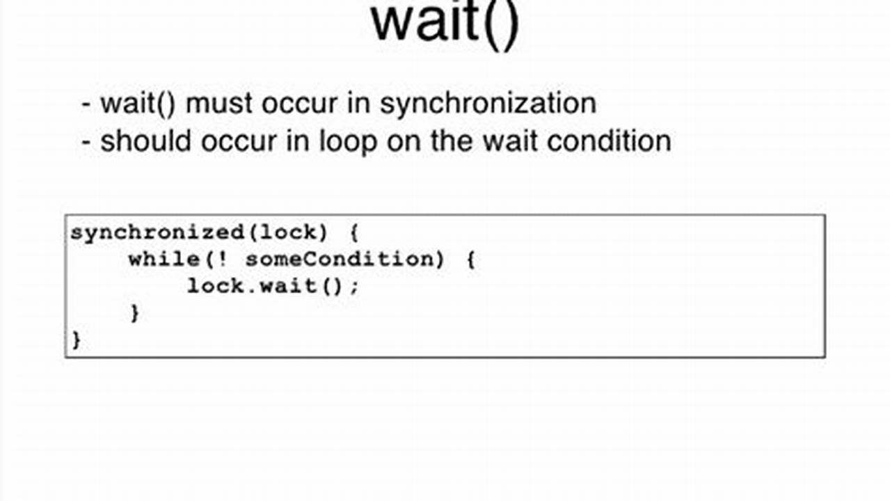 Java Wait Notify
