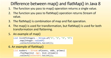 java — Java 8'de map ve flatMap yöntemleri arasındaki fark nedir?