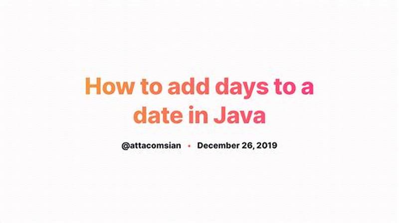 Java Add Days To Date Without Calendar