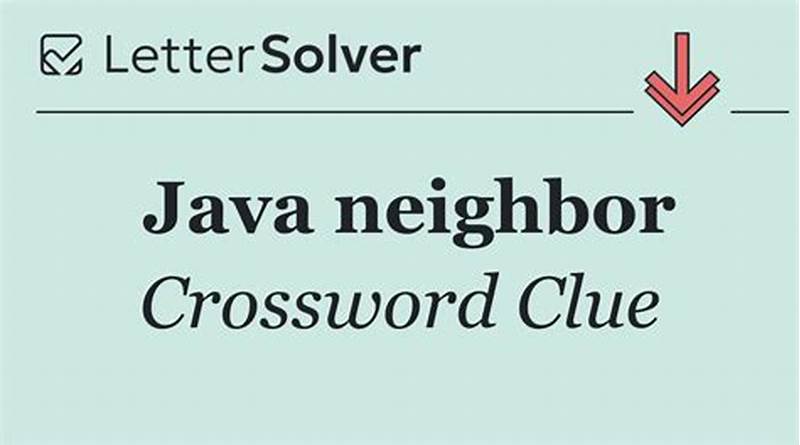 Java Neighbor Crossword