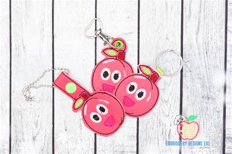 Java Plum Ith Keyfob Design Embroidery