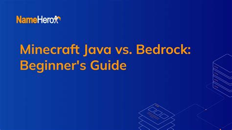 Java and Bedrock Editions Two Versions One Experience
